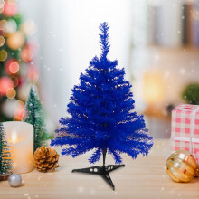 White Flocked Christmas Tree 12 inch Pre-Lit Mini Desktop