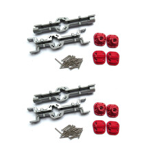 2X Metal Front and Rear Bridge Axle Housing Case for MN D90 D91 MN99 MN99S 1/12 RC Car Upgrade Parts Accessories,Silver