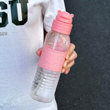 Tecknad vattenflaska med sugrör, 420 ml, BPA-fri, läckagesäker