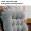 Cuscino antiscivolo grigio lavabile per sedia da esterno, 40 x 85 cm. 4