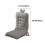 Cuscino antiscivolo grigio lavabile per sedia da esterno, 40 x 85 cm. 3