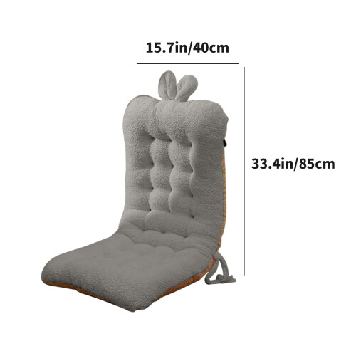 Cuscino antiscivolo grigio lavabile per sedia da esterno, 40 x 85 cm. 2