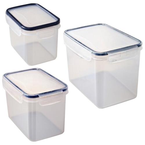 Ensemble de 3 boîtes de conservation hermétiques pour aliments, sans BPA