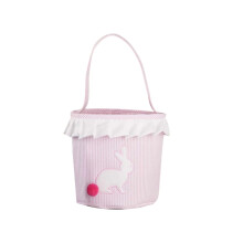 Osterhasen-Aufbewahrungseimer, rosa, 23 cm Durchmesser x 23 cm Höhe