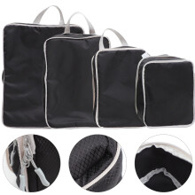 Compression Packing Cubes Black 4 pcs