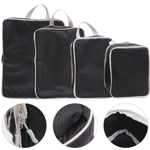 Compression Packing Cubes Black 4 pcs