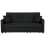 Beliani Sofa Bed 3 Seater GLOMMA Fabric Black 1