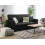 Beliani Sofa Bed 3 Seater GLOMMA Fabric Black 2