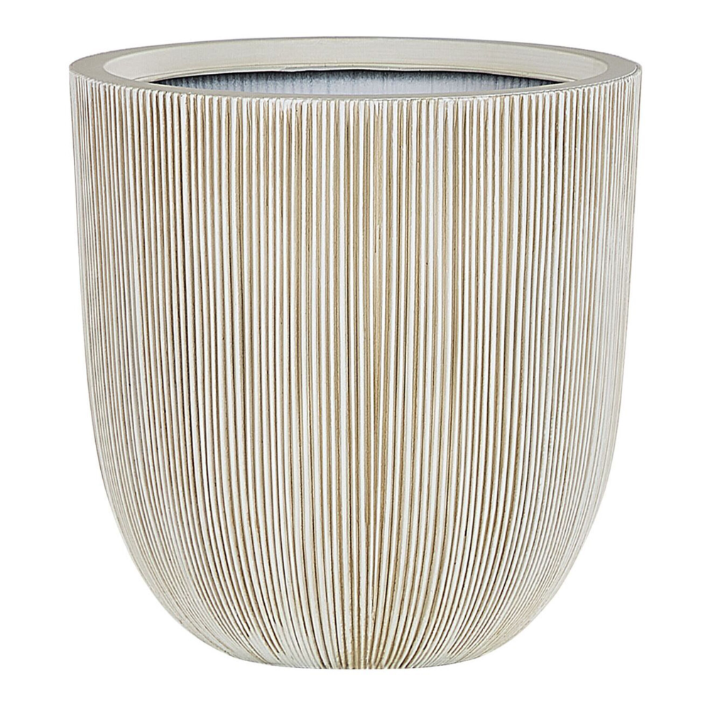 Beliani Plant Pot Chios 31 Cm Beige