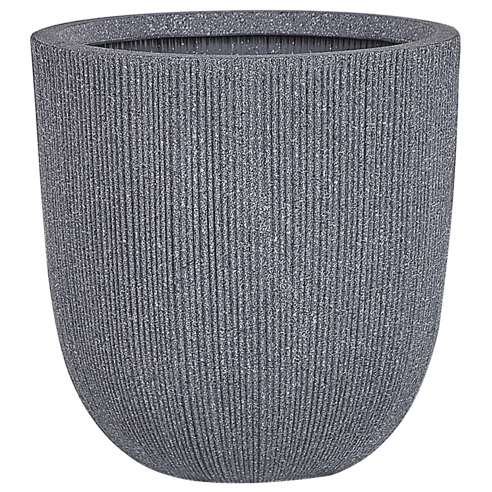 Beliani Plant Pot Chios 44 Cm Grey