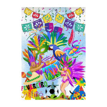 Drapeau de jardin pour carnaval masqué, 32 x 47 cm