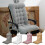 Cuscino antiscivolo grigio lavabile per sedia da esterno, 40 x 85 cm. 1