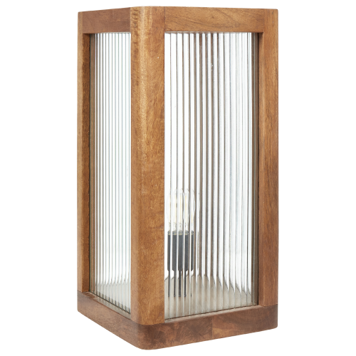 Beliani Table Lamp KOLIDAM Mango Wood Brown