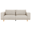 Beliani Sofa 3 Seater NIVALA Fabric Light Beige 1