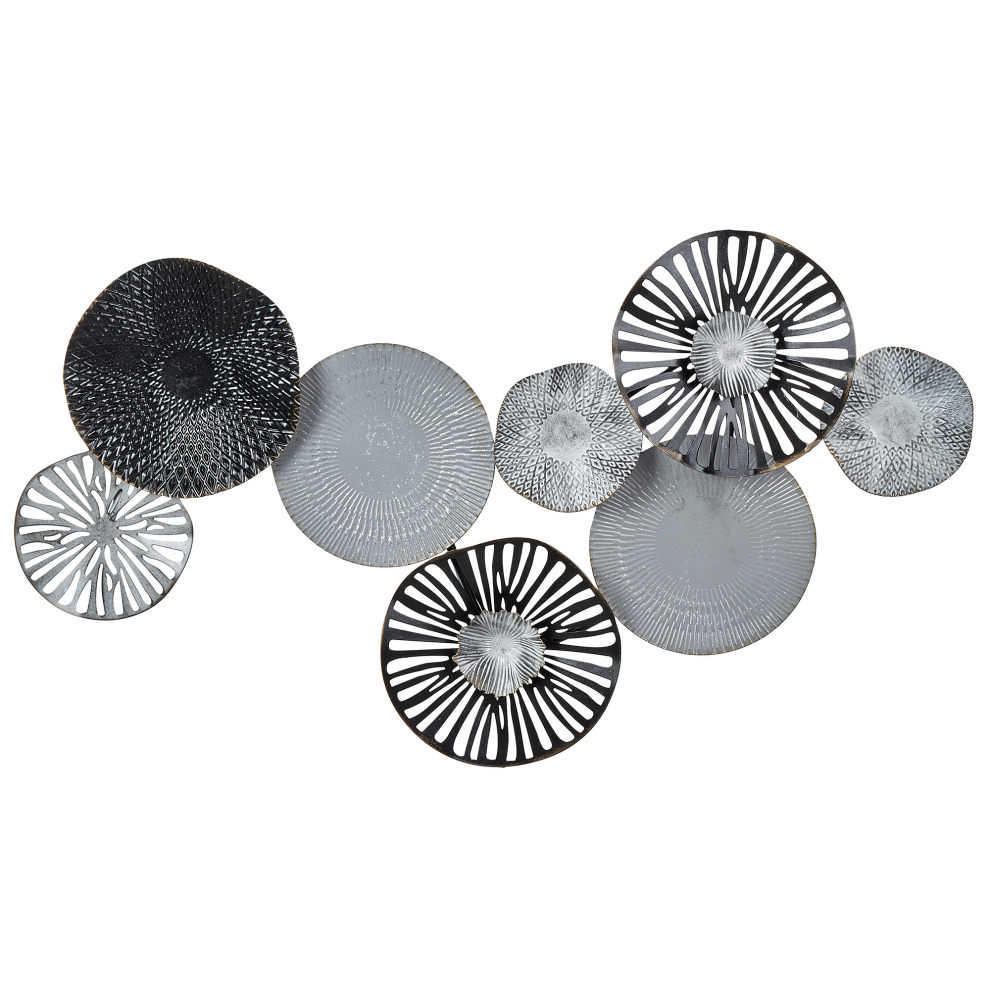 Beliani Wall Decor Tennessine Metal 49 Cm Black