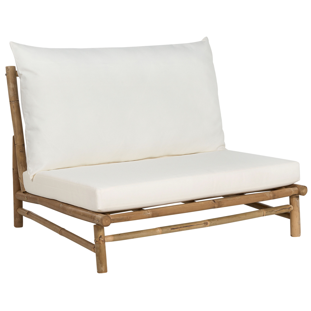 Beliani Garden Chair Todi Bamboo Off-White
