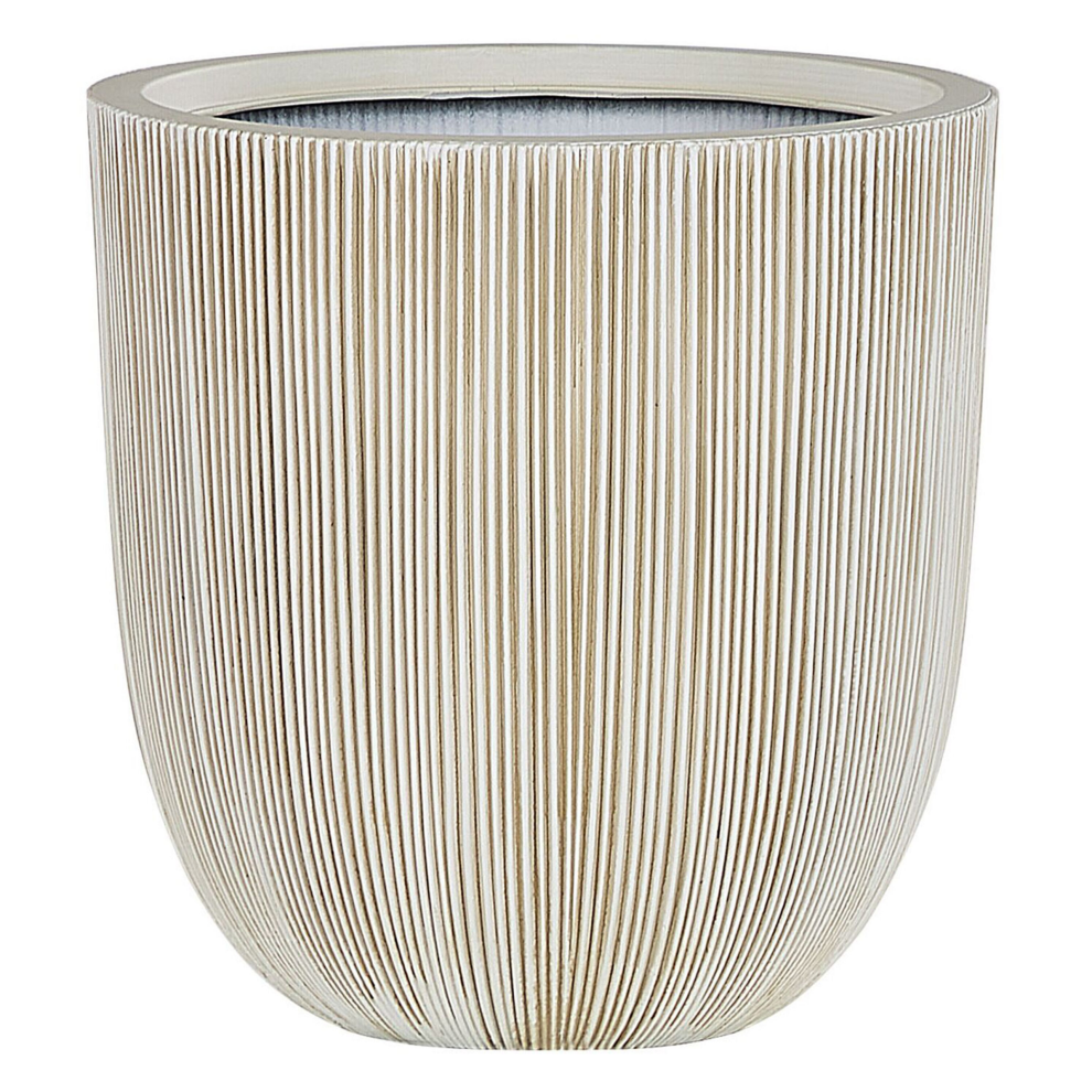 Beliani Plant Pot Chios 37 Cm Beige