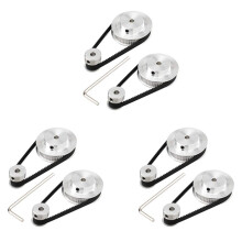 6 Kit GT2 Synchronous Wheel 20&60 Teeth 5mm Bore,Aluminum Timing Pulley with 6 Pcs Length 200mm Width 6mm Belt(Bore 5mm)