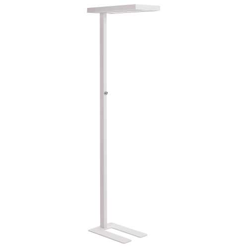 Beliani LED Floor Lamp TAURUS with Dimmer Metal White