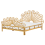 Beliani Bed Rattan FLORENTINE 160 x 200 cm (EU King Size) Light Brown 1