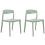Beliani Set of 2 Dining Chairs SOMERS Mint Green 1