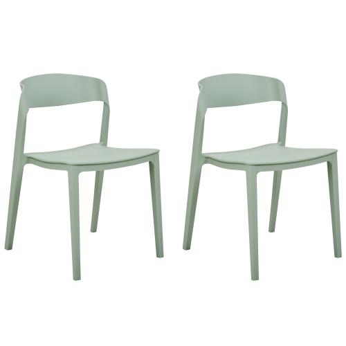 Beliani Set of 2 Dining Chairs SOMERS Mint Green