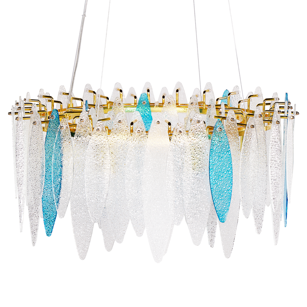 Beliani Chandelier Malacca Glass Multicolour