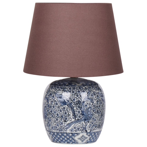 Beliani Table Lamp NEIRA Porcelain Brown