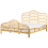 Beliani Bed Rattan DOMEYROT 180 x 200 cm (EU Super King) Light Brown 1