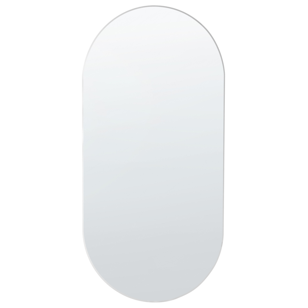 Beliani Wall Mirror Alfortville 40 Cm 80 Cm Silver