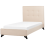 Beliani Bed Fabric AMBASSADOR 90 x 200 cm (EU Single) Beige 1