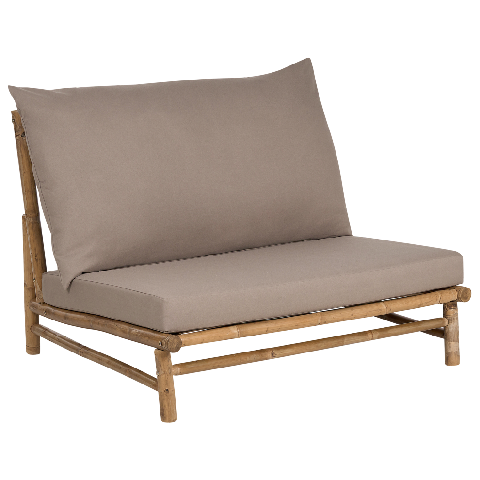 Beliani Garden Chair Todi Bamboo Taupe