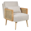 Beliani Armchair ORUM Fabric Light Beige 1