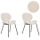 Beliani Set of 2 Dining Chairs LUANA Boucle White 1