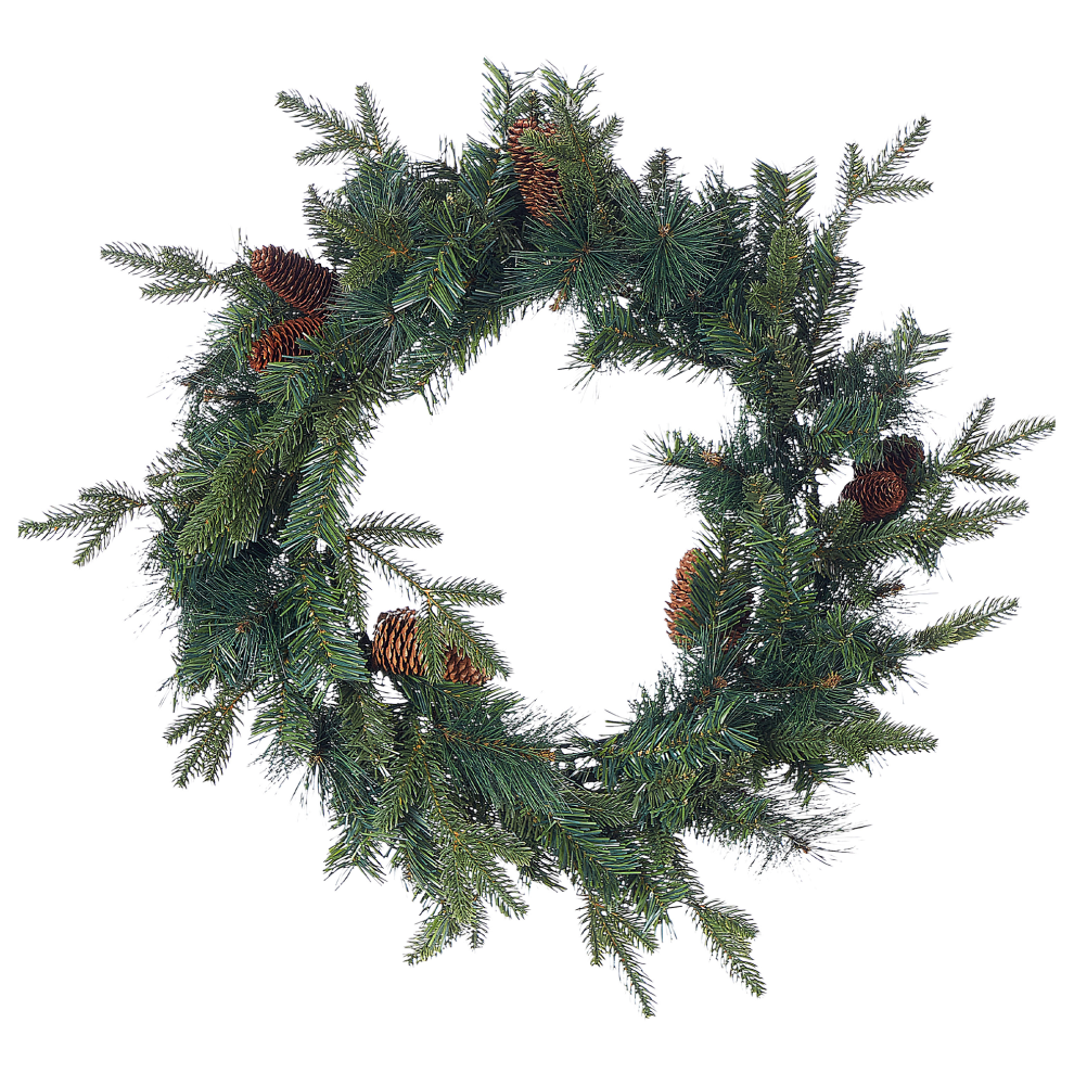 Beliani Christmas Wreath Kamerun Green 60 Cm