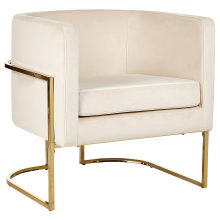Armchair SIRKKA Velvet Light Beige