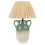 Beliani Table Lamp LIMONES Ceramic Green 1