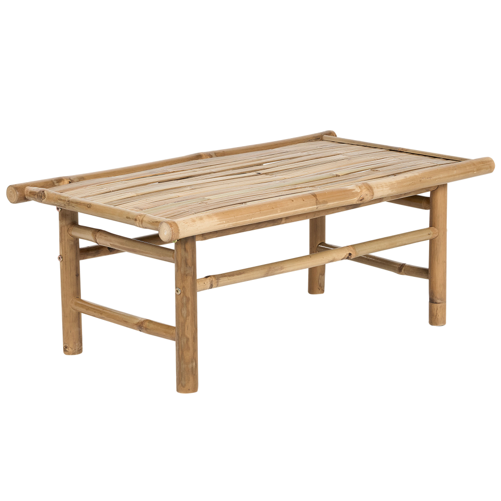 Beliani Garden Coffee Table Todi 45 Cm 80 Cm Bamboo Brown