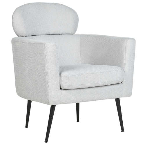 Beliani Armchair SOBY Fabric Light Grey
