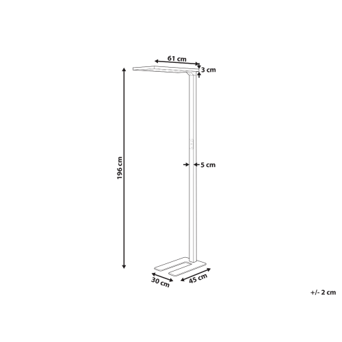 Beliani LED Floor Lamp ORION with Motion Sensor Metal Black 2
