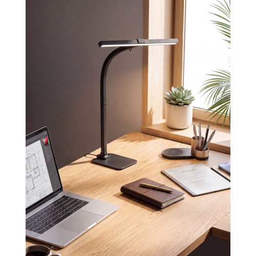 Beliani LED Desk Lamp KOURIS with Motion Sensor Metal Black 1
