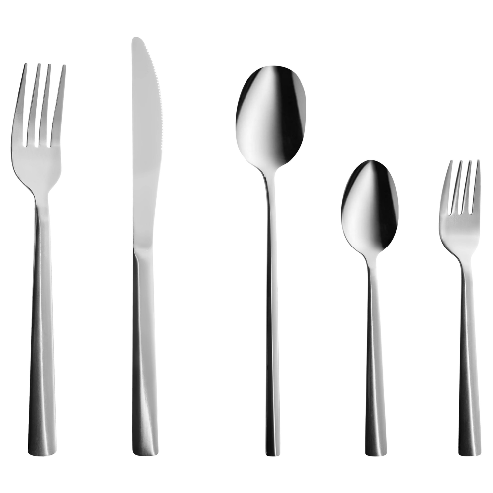 Beliani 60 Piece Cutlery Set Penne Silver
