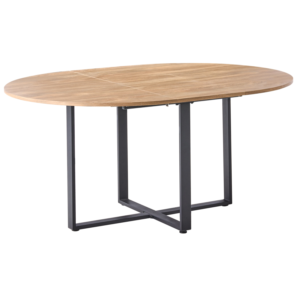 Beliani Dining Table Alexandrina Brown 120/160 Cm 120 Cm