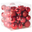 Beliani Set of 60 Baubles TYIN Red 1