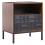 Beliani 1 Drawer Bedside Table CARAQUET Dark Brown 1