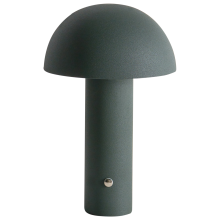 Wireless LED Table Lamp BOJO with Dimmer Metal Dark Green