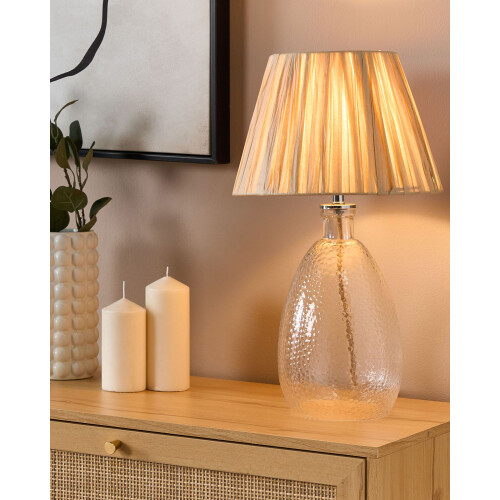 Beliani Table Lamp BLANCO Glass Natural 1