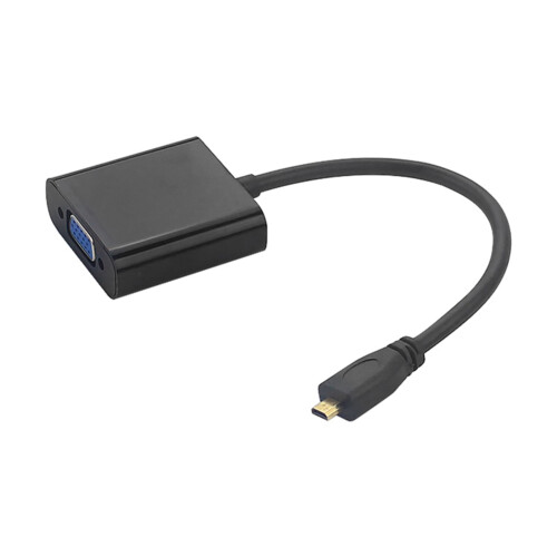 2X Micro- to VGA Adapter Cable 1080P Video Converter with Audio Jack USB Power Cable for  Camera Raspberry Pi 4