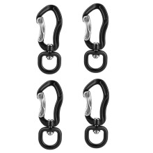 4X 360 Swivel Rotating Carabiner Clip,Multifunctional Aluminium Alloy Carabiner D Buckle for Outdoor Camping Hiking