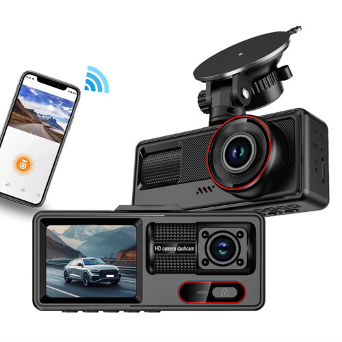 Dash Cam Front and Interior 1080P 3-inch Screen WiFi